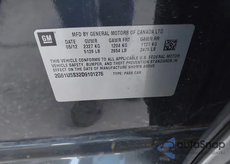 2013 Cadillac Xts Platinum z USA, uszkodzony, nr VIN 2G61U5S32D9101276